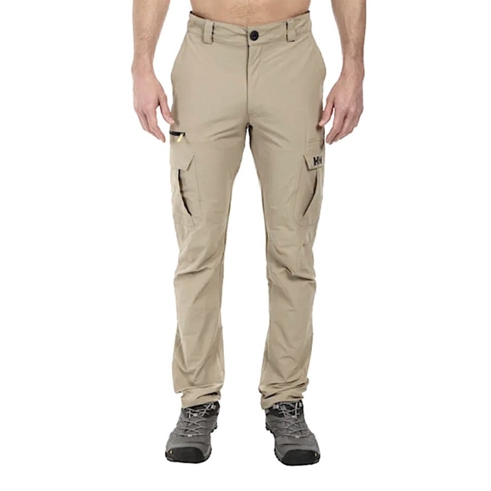 Helly Hansen Men’s Quick Dry QD Cargo Pants Jotun Tan Hiking Outdoors Size 32
